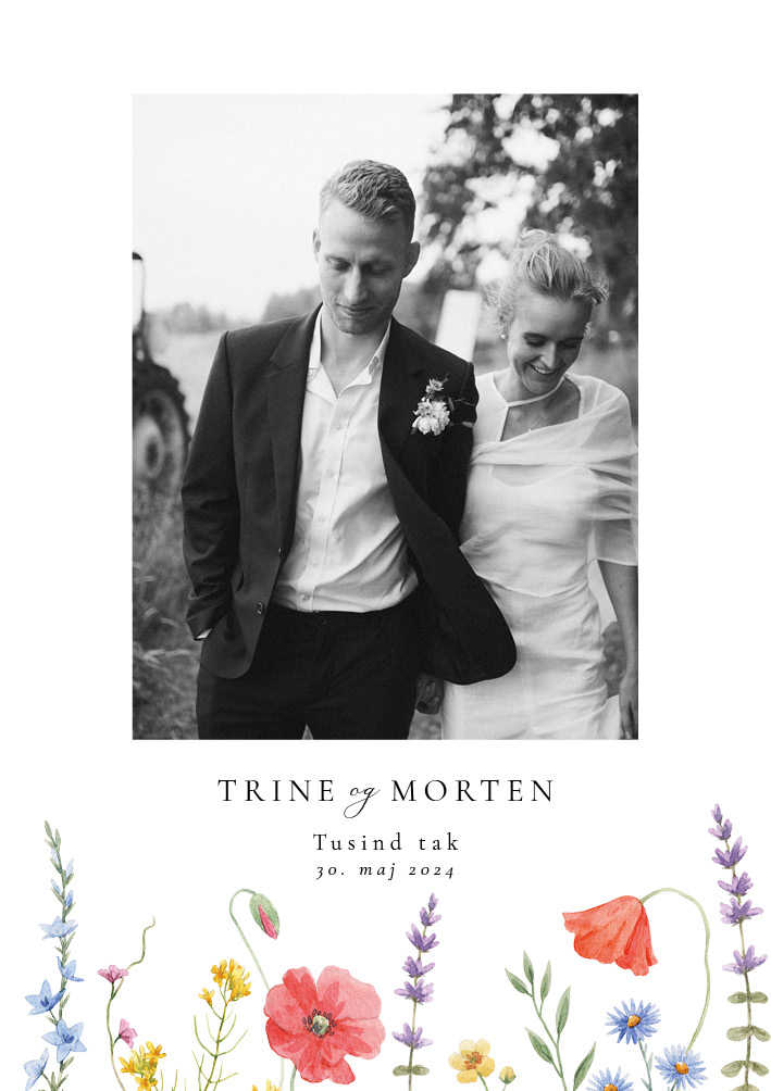 Efter festen - Trine og Morten Takkekort